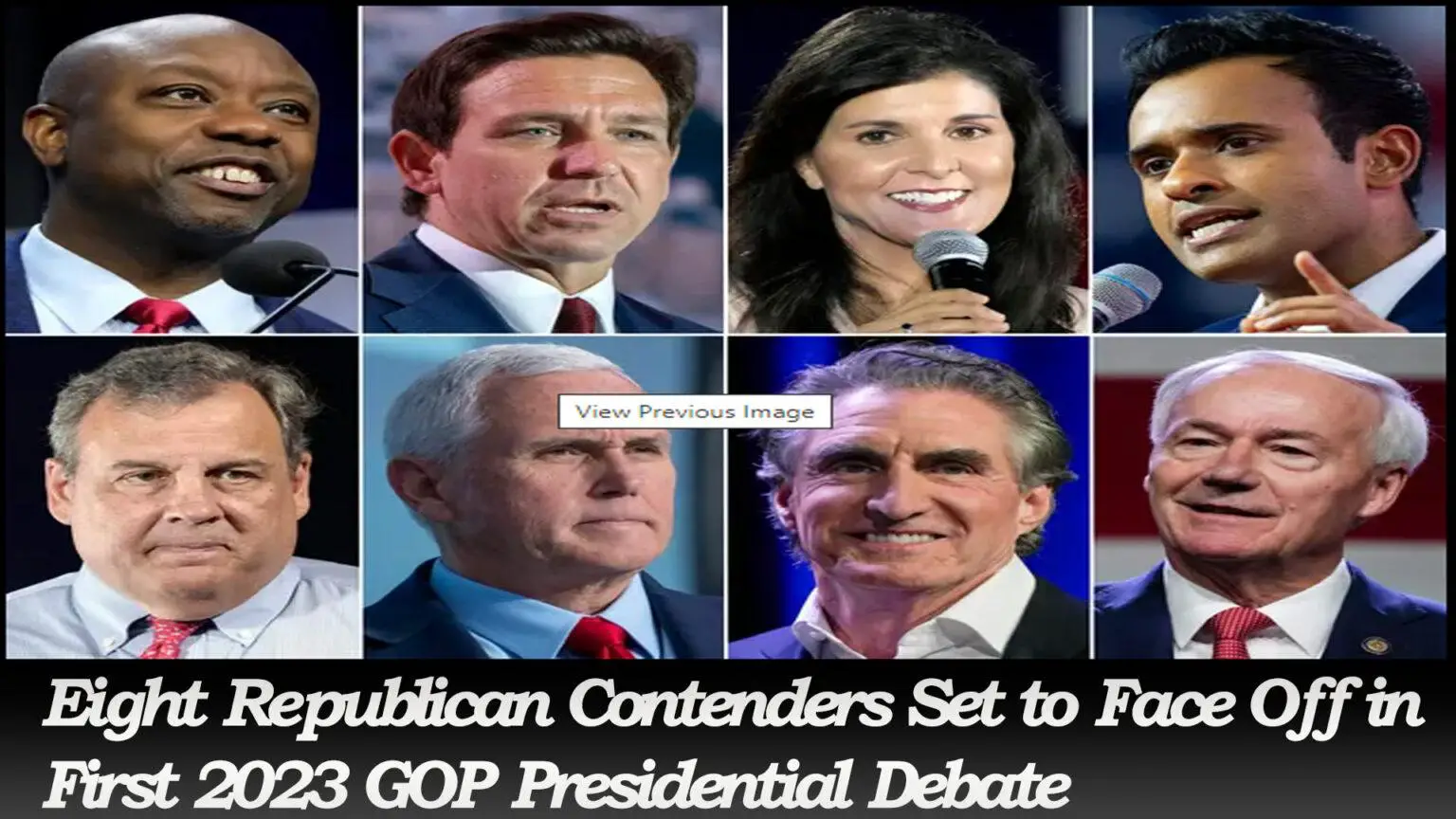2023 GOP Presidential Debate: High-Stakes Showdown Among Eight Republican Contenders