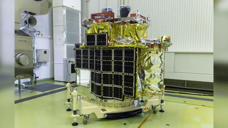 The Smart Lander for Investigating Moon flight model can be seen at Tanegashima Space Center. JAXA