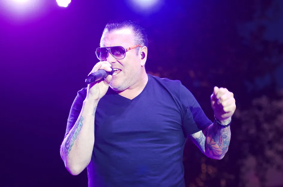 Singer Steve Harwell performs with Smash Mouth on July 20, 2016, in Los Angeles, California.